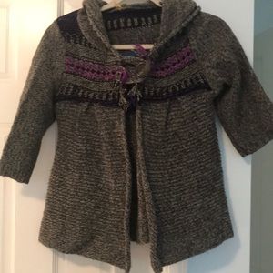 Free People hooded wool blend jacket with pockets.  Lots of cool details.